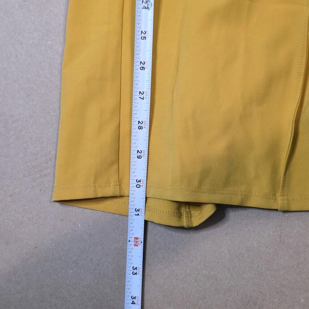 Lane Bryant 18 Lena Seamed Wide Leg Jumpsuit Flutter Sleeve mustard Belted NWT - Picture 8 of 13